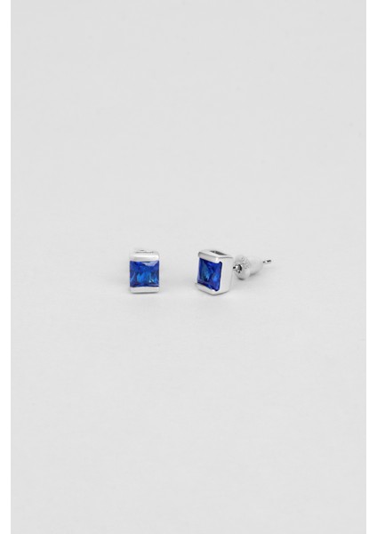 Arianna 18 Ayar Beyaz Altın Kaplama Gümüş Renkli Küpe