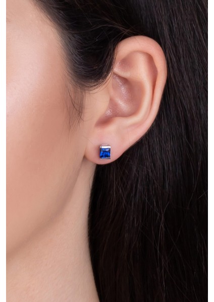 Arianna 18 Ayar Beyaz Altın Kaplama Gümüş Renkli Küpe fiyatları