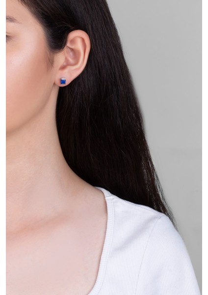 Arianna 18 Ayar Beyaz Altın Kaplama Gümüş Renkli Küpe fırsatları