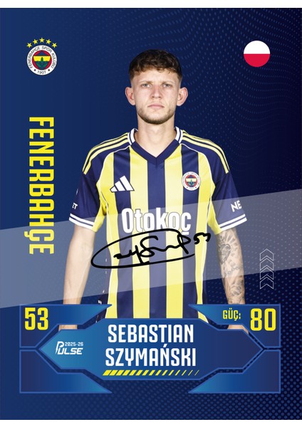 Fenerbahçe - Pulse Futbolcu Kartları 2026/26 - Tam Kutu modelleri