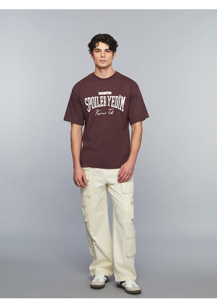 Yeni Sezon Bisiklet Yaka Slogan Baskılı Penye Erkek Tişört fiyatları