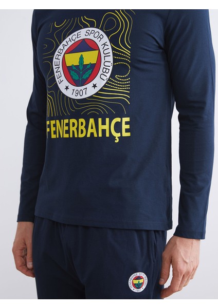 Yeni Sezon Standart Kalıp Fenerbahçe Baskılı Erkek Taraftar Pijama Takımı modelleri