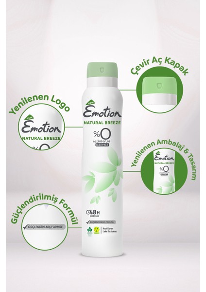 Natural Breeze Kadın Vegan Deodorant 6X200 ml Hızlı Kurur, Leke Bırakmaz modelleri