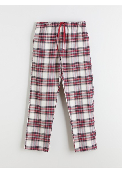 Yeni Sezon Standart Kalıp Ekose Erkek Pijama Alt