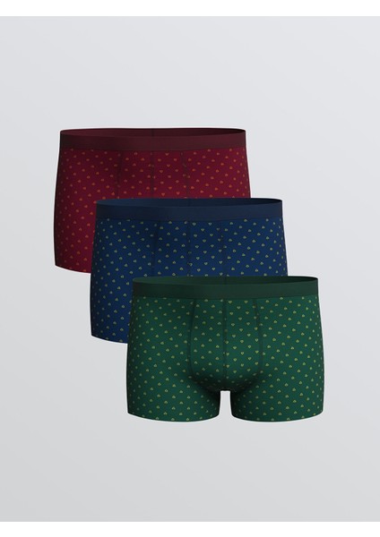 Yeni Sezon Standart Kalıp Pamuklu Esnek Erkek Boxer 3'lü