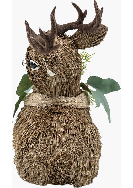 Natural Oturan Geyik Dekor 22X9X33CM modelleri