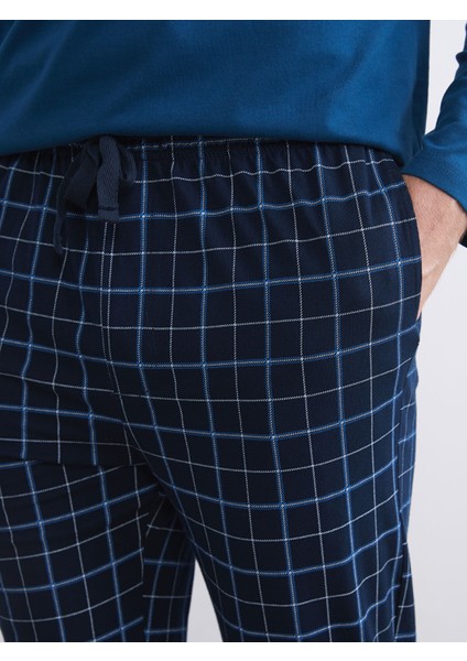 Yeni Sezon Standart Kalıp Ekose Erkek Pijama Alt modelleri