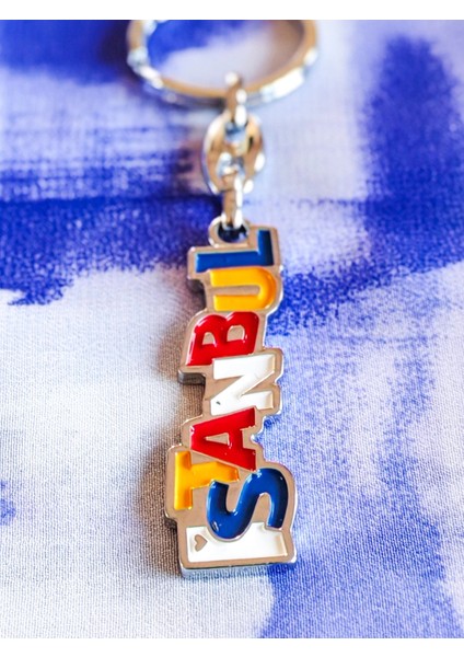 Metal Üzerine Renkli Istanbul Yazan Metal Anahtarlık fiyatları