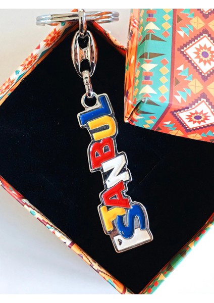 Metal Üzerine Renkli Istanbul Yazan Metal Anahtarlık fırsatları