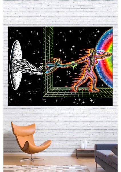 Psychedelic Sanat Duvar Halısı Duvar Örtüsü Wall Tapestry