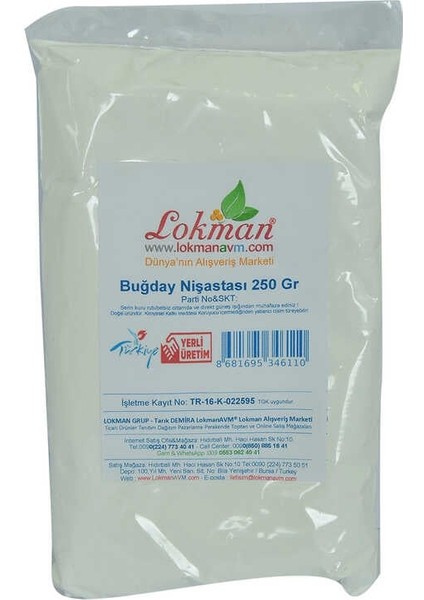 Buğday Nişastası 250 gr Paket