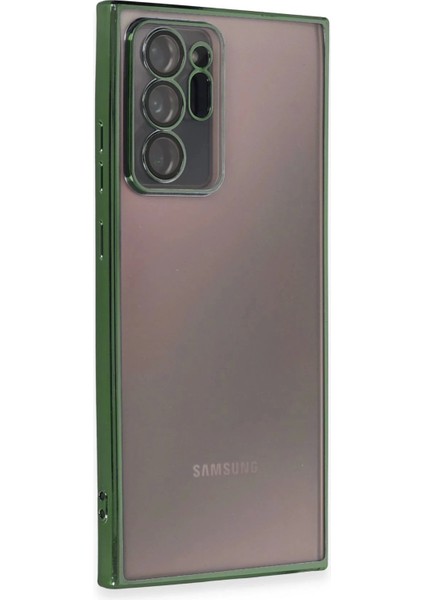 Bfs Samsung Galaxy Note 20 Ultra Kılıf Razer Lensli Silikon - Yeşil