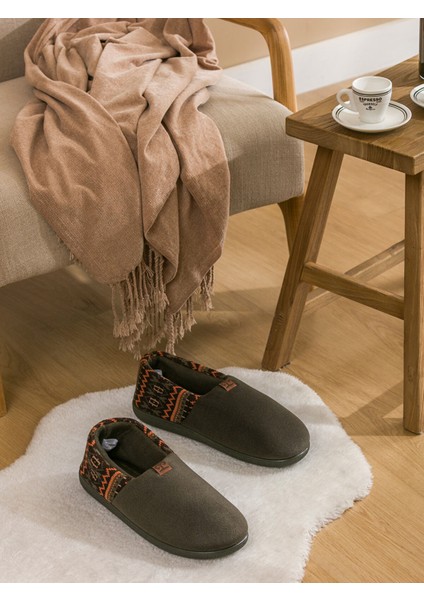 Yeni Sezon Desenli Içi Pelüş Erkek Ev Botu