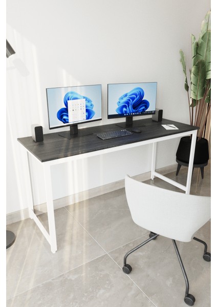 Siyah/beyaz 160X60 Çalışma Masası, Bilgisayar Masası, Ofis Masası, Metal Ayaklı fiyatları