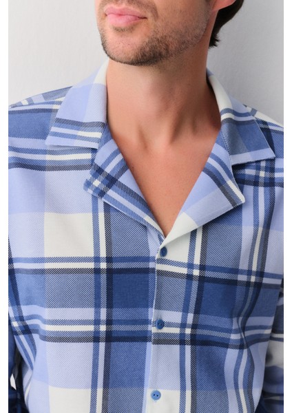 Sam Erkek Gömlek Yaka Pijama Takımı modelleri