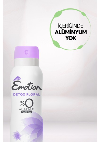 Detox Floral Kadın Vegan Deodorant 6X200 ml Hızlı Kurur,leke Bırakmaz fırsatları