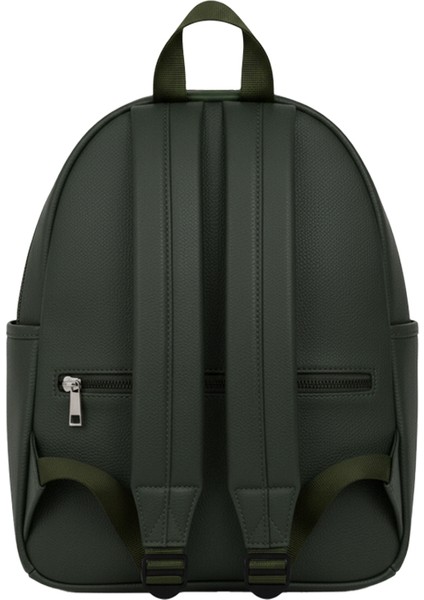 Suni Deri Dört Gözlü Sırt Çantası Yeşil modelleri