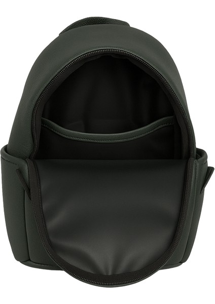 Suni Deri Dört Gözlü Sırt Çantası Yeşil fırsatları