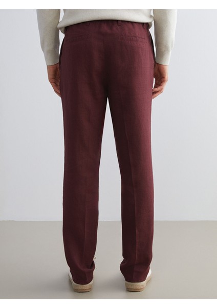 Yeni Sezon Standart Kalıp Keten Erkek Pantolon fırsatları