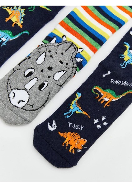 Kaydırmaz Tabanlı Erkek Çocuk Havlu Soket Çorap 3'lü (W5) fiyatları