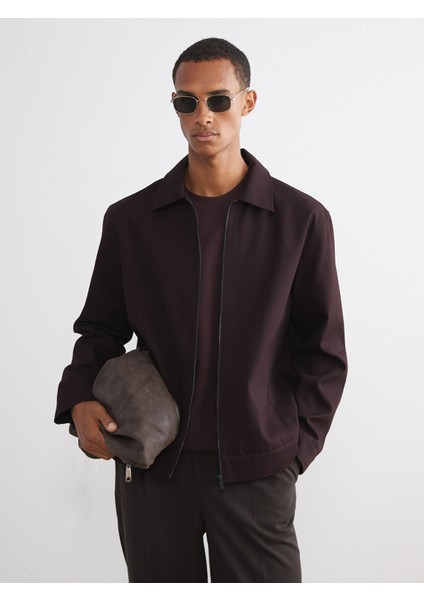 Yeni Sezon Standart Kalıp Gömlek Yaka Erkek Mont