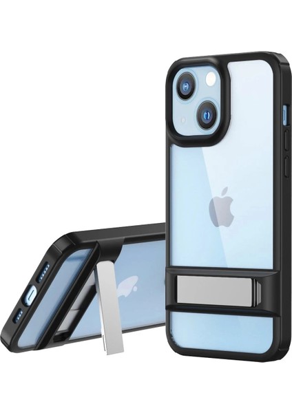 Bfs iPhone 14 Plus Kılıf Rolet Stand Kapak - Siyah