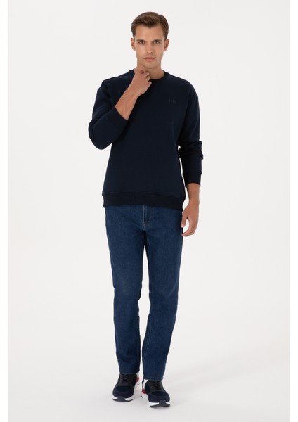 Erkek Lacivert Sweatshirt 50313757-VR033 fırsatları