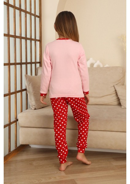 Mnn Puantiye Baskılı Kız Çocuk Pijama takımı - Pembe fiyatları