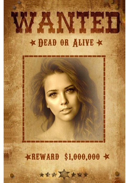 Kişiye Özel Wanted Duvar Örtüsü Duvar Halısı Wall Tapestry