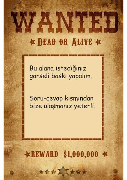 Kişiye Özel Wanted Duvar Örtüsü Duvar Halısı Wall Tapestry fiyatları