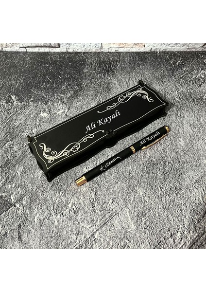 Öğretmenler Gününe Özel Metal Roller Kalem Isimli + Ahşap Kutu / Öğretmen / Hediye/ Kişiye Özel / 24 Kasım indirimleri
