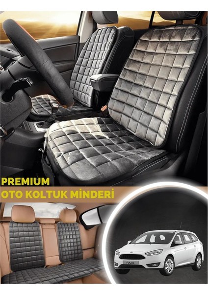 Ford Focus 2 Minder Ortopedik Cepli Araç ve Kılıf Seti–tam Uyumlu,antrasit Renk,konforlu Tasarım