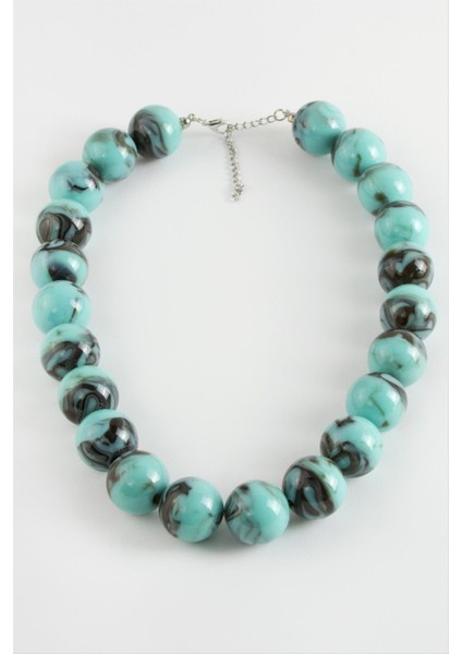 Ds-Derin Trend Boncuk Kolye-Turkuaz fiyatları