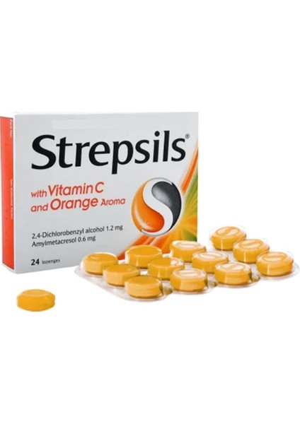 Asfstore Strepsils Portakal & C Vitamini Aromalı 24 Pastil