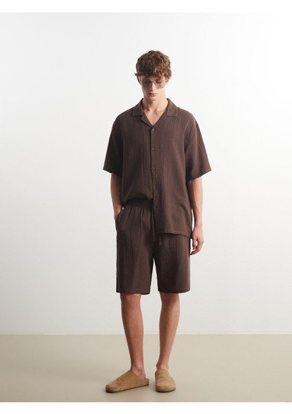 Yeni Sezon Rahat Kalıp Erkek Müslin Şort