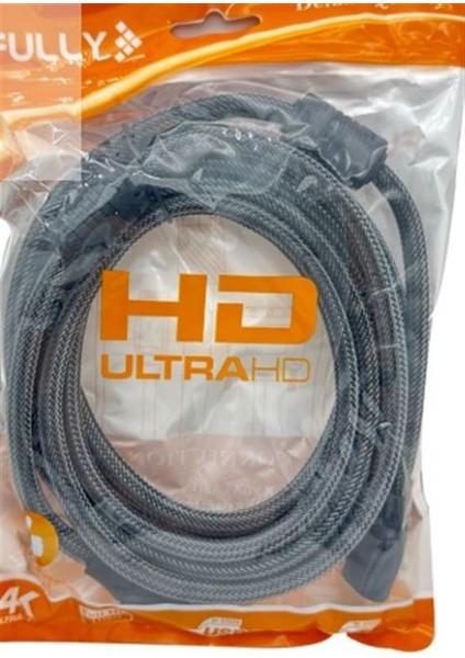 Fully G-507B 19+1 Pin V2.0 4K 60hz 3 Metre Örgülü Gold Hdmı Kablo