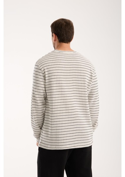 Pamuklu Erkek Oversize Triko Sweatshirt | Uzun Kollu, Bisiklet Yaka, Günlük Rahat Model fiyatları