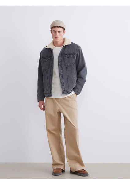 Yeni Sezon Pelüş Gömlek Yaka Kadın Jean Ceket fiyatları