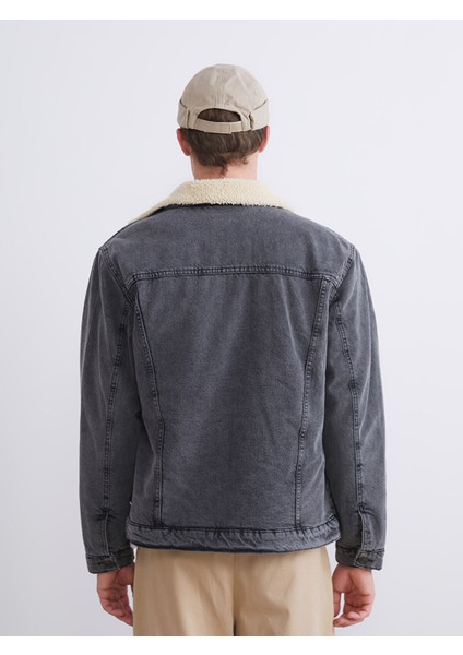 Yeni Sezon Pelüş Gömlek Yaka Kadın Jean Ceket indirimleri