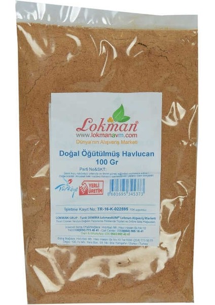 Havlucan Kökü Doğal Öğütülmüş 100 gr Paket fiyatları