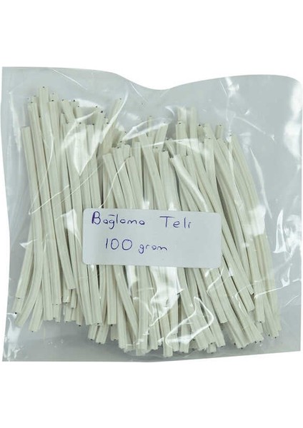 Bağlama Teli Tel Klips Pvc Kaplamalı Beyaz 100 gr Takribi 100 Adetli 1 Paket modelleri