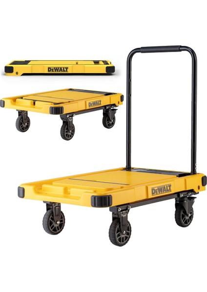 Dewalt DWT710 200KG Profesyonel Katlanabilir Dört Tekerlekli Yük ve Paket Taşıma Arabası