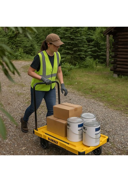 Dewalt DWT710 200KG Profesyonel Katlanabilir Dört Tekerlekli Yük ve Paket Taşıma Arabası indirimleri