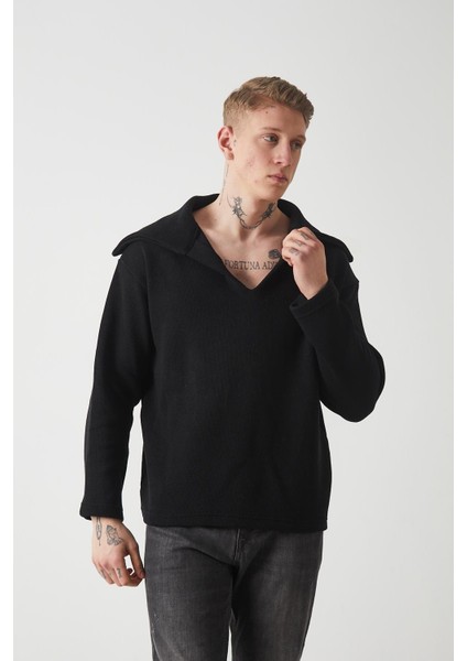 R-5850 Yaka Detaylı Örme Sweat fiyatları