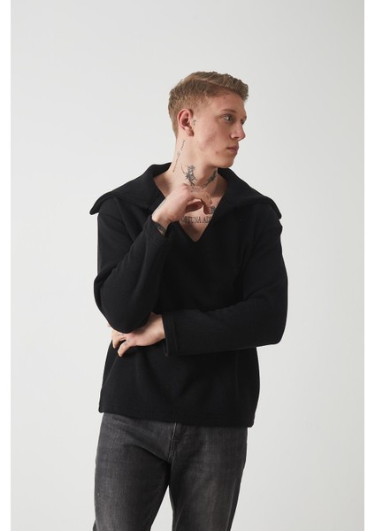 R-5850 Yaka Detaylı Örme Sweat modelleri