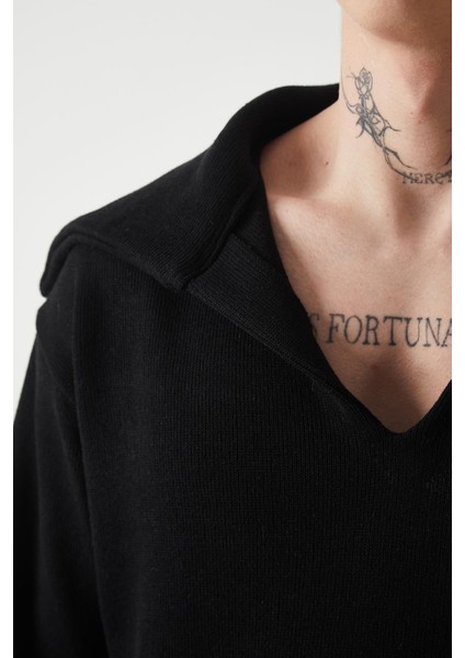 R-5850 Yaka Detaylı Örme Sweat indirimleri