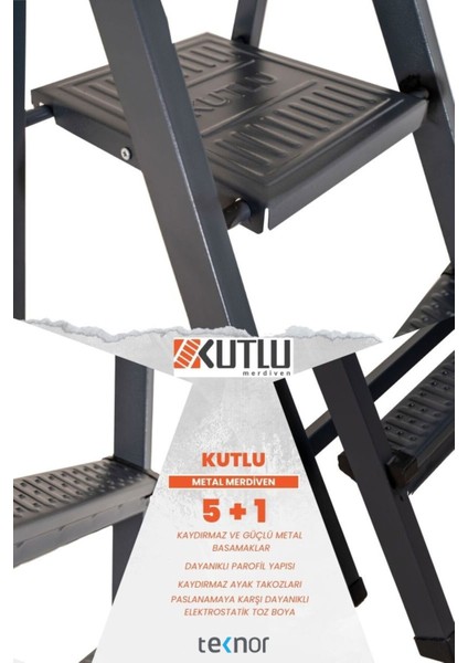 Kutlu Dayanıklı Metal Basamaklı Merdiven indirimleri