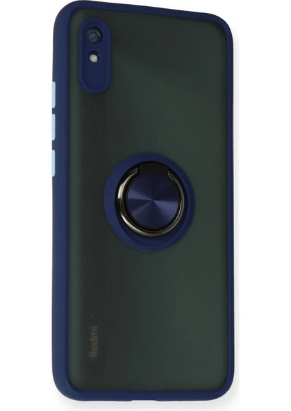 Bfs Xiaomi Redmi 9A Kılıf Montreal Yüzüklü Silikon Kapak - Lacivert fiyatları