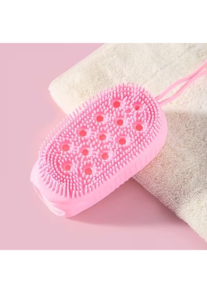 Sabun Hazneli Silikon Banyo Kesesi ve Masaj Lifi Köpük Üreten Silikon Duş Kesesi – Masaj Etkili Banyo Süngeri Sabun Bölmeli Silikon Banyo Süngeri – Cilt Temizleyici Masaj Fırçası