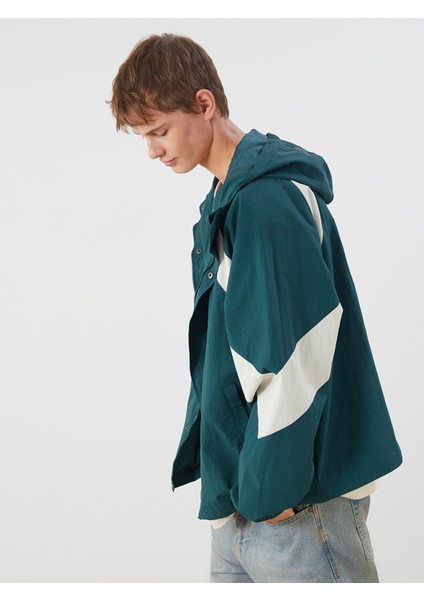 Yeni Sezon Rahat Kalıp Kapüşonlu Erkek Yağmurluk
